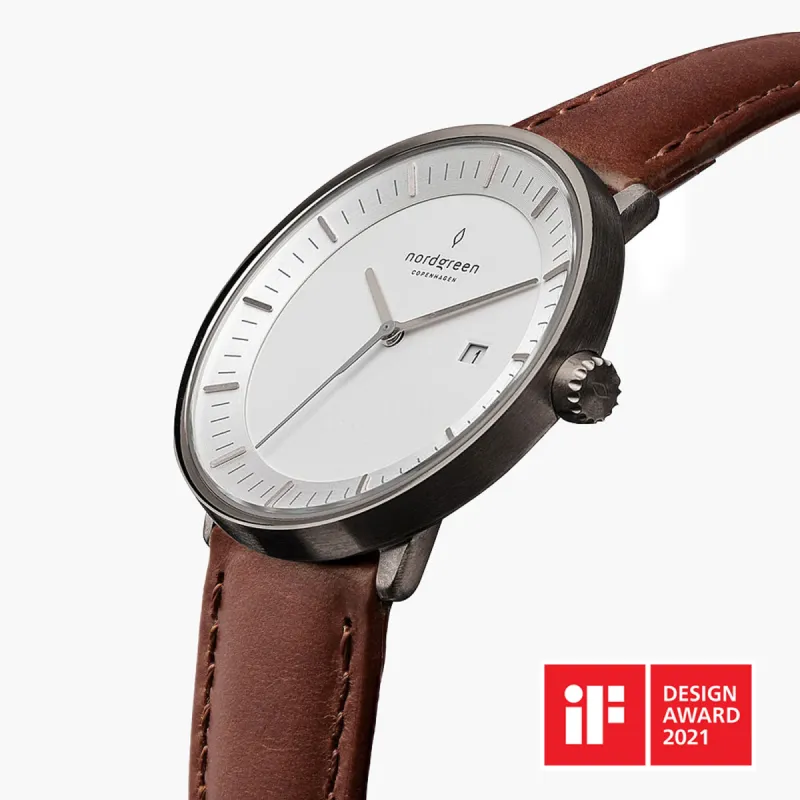 Philosopher Gun Metal 40mm sold by Nordgreen