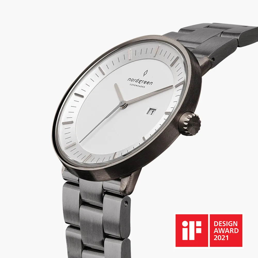 Philosopher Gun Metal 36mm sold by Nordgreen