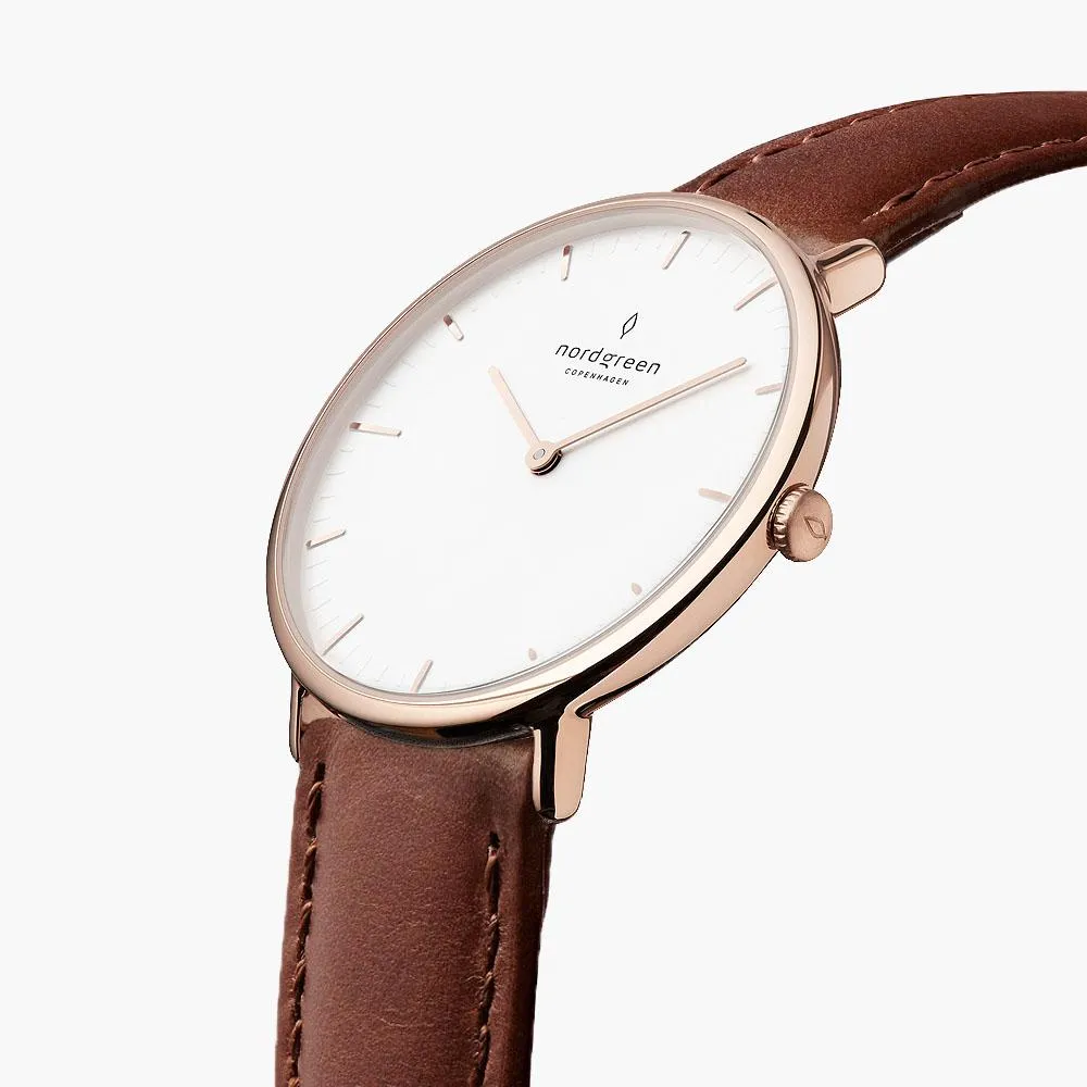 Native Rose Gold 36mm sold by Nordgreen