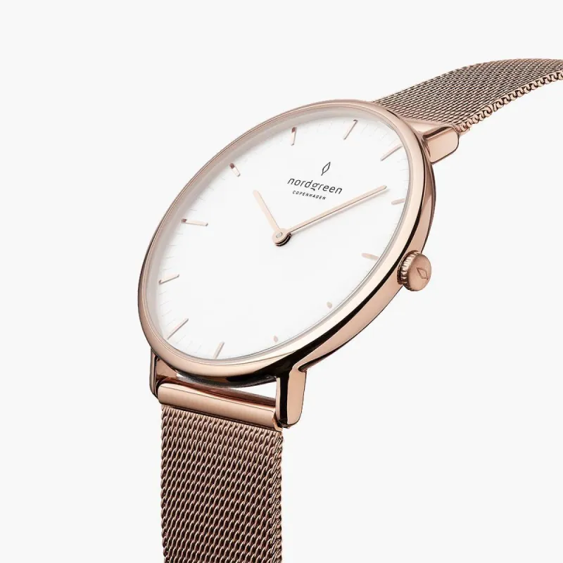 Native Rose Gold 36mm sold by Nordgreen