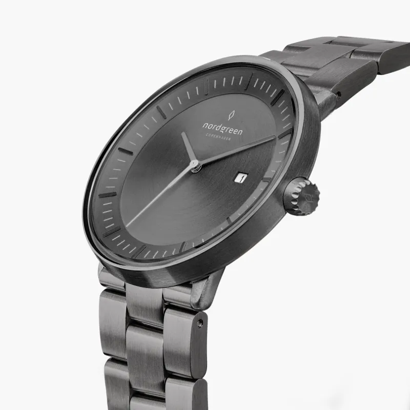 Philosopher Gun Metal 36mm sold by Nordgreen