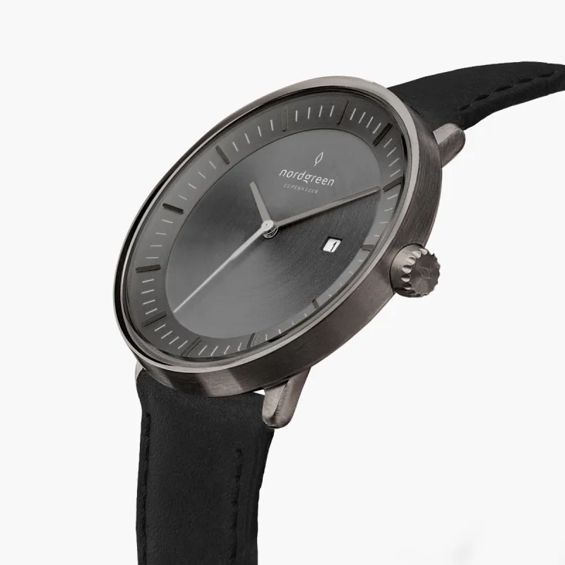 Philosopher Gun Metal 36mm sold by Nordgreen