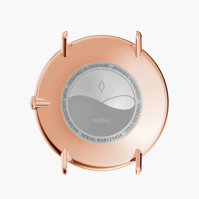 Native Rose Gold 36mm sold by Nordgreen