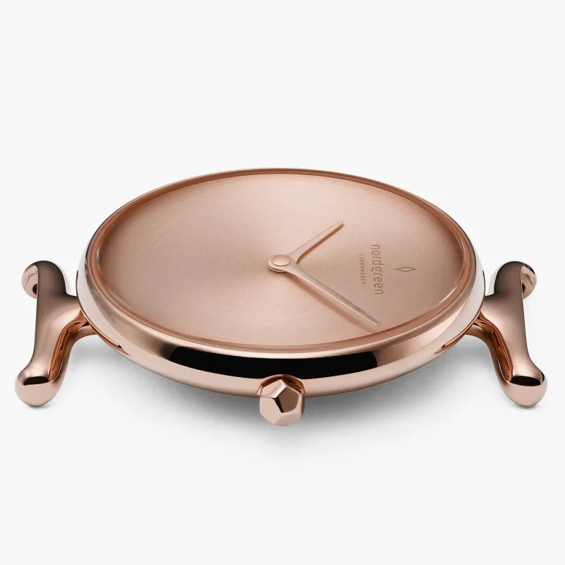 Unika 32mm - Rose Gold - Brushed Metal Dial sold by Nordgreen