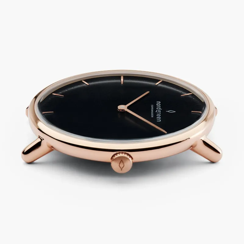 Native 32mm - Rose Gold - Black Dial sold by Nordgreen