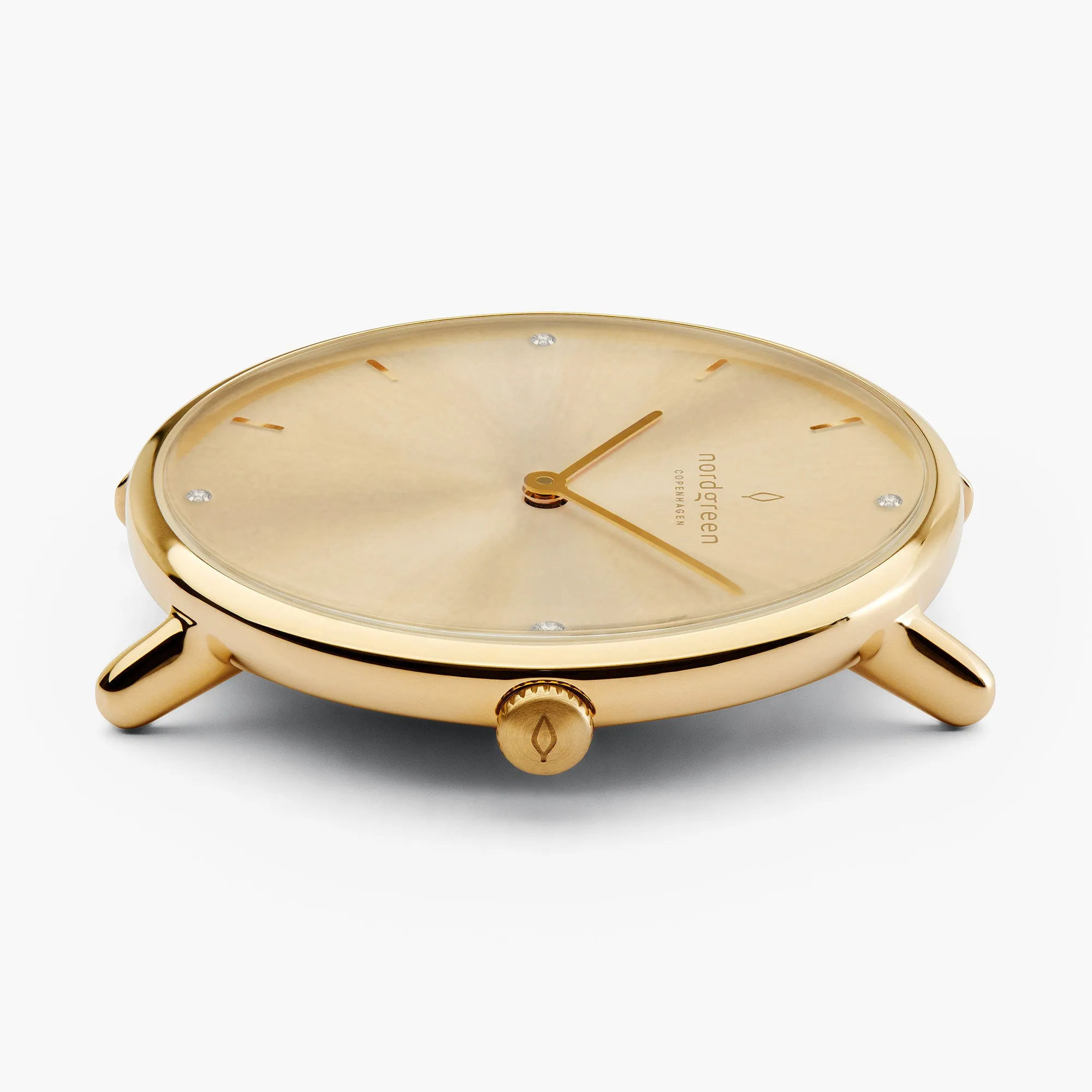 Native 28mm - Gold - Crystal Sunray Dial sold by Nordgreen
