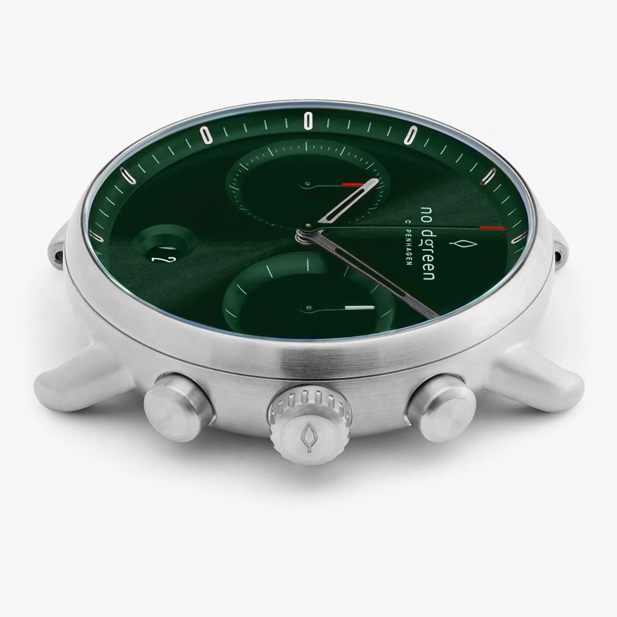 Pioneer 42mm - Silver - Green Sunray Dial sold by Nordgreen