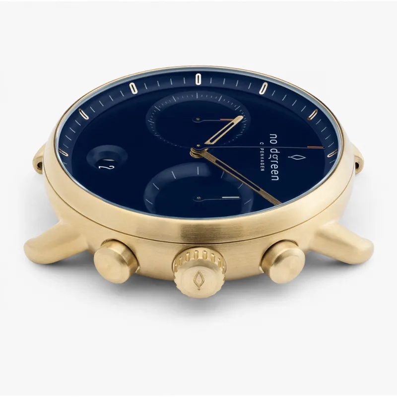 Pioneer 42mm - Gold - Navy Dial sold by Nordgreen