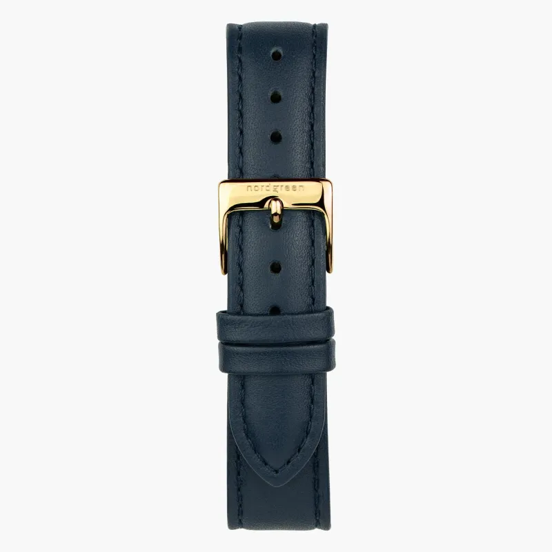 Navy Vegan Leather - Gold sold by Nordgreen
