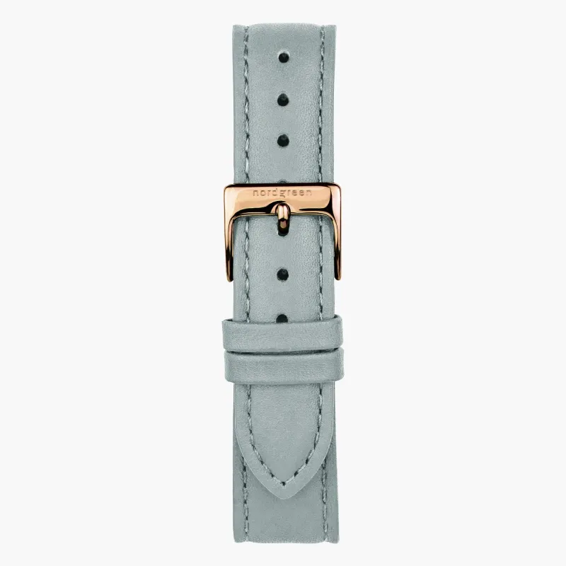 Dove Grey Vegan Leather - Rose Gold sold by Nordgreen