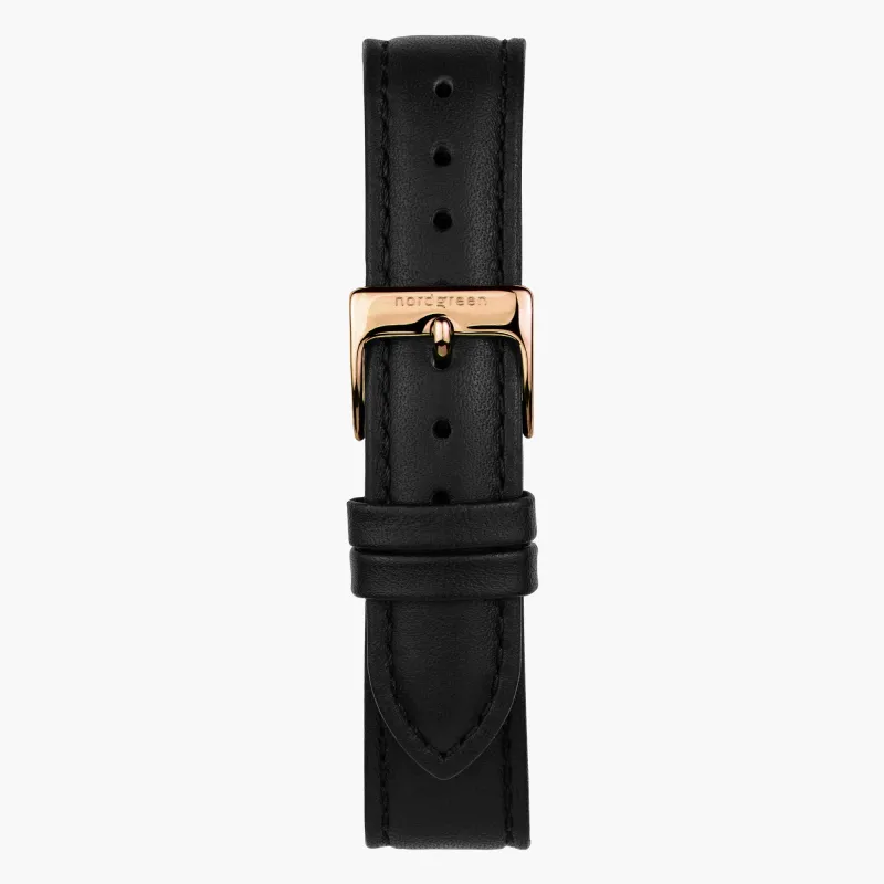 Black Vegan Leather - Rose Gold sold by Nordgreen