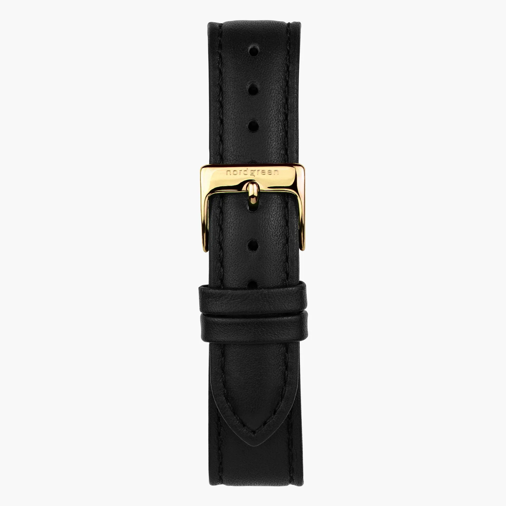 Black Leather Strap - Gold sold by Nordgreen