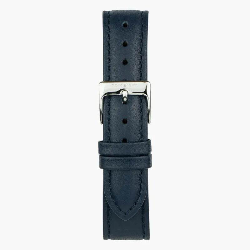 Navy Leather - Silver made by Nordgreen