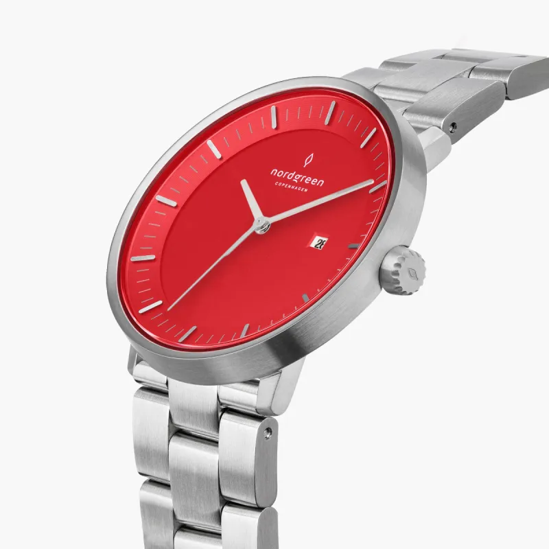 Philosopher | Red Dial - 3-Link sold by Nordgreen