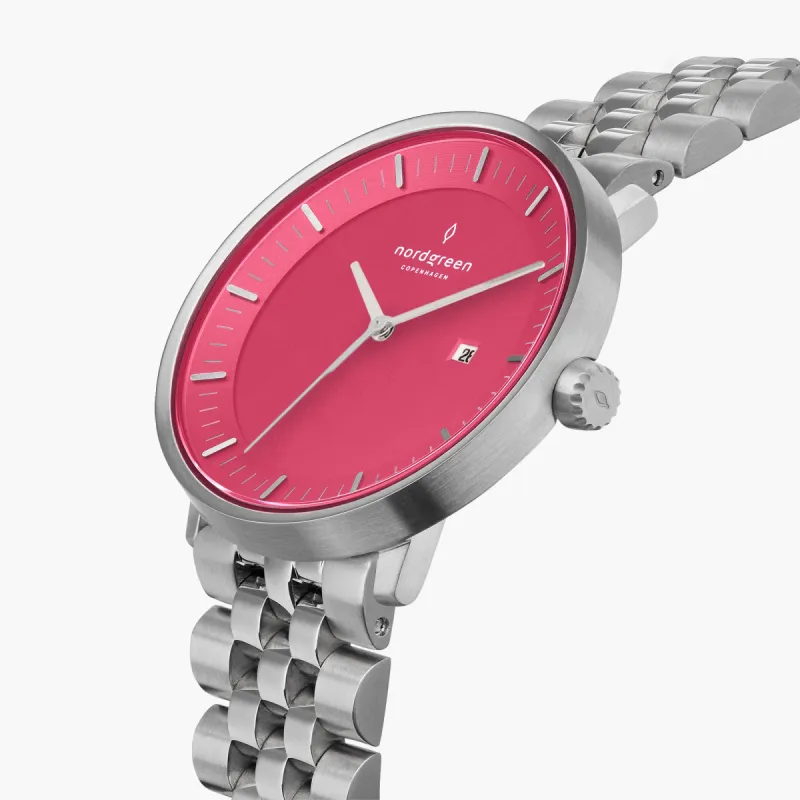 Philosopher | Pink Dial - 5-Link made by Nordgreen