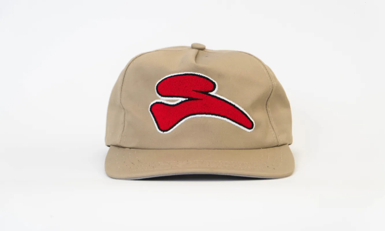 “Standard” Snapback (tan) sold by Struck Apparel
