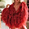 Ruby Red Plush Shag Jacket sold by Andi bagus