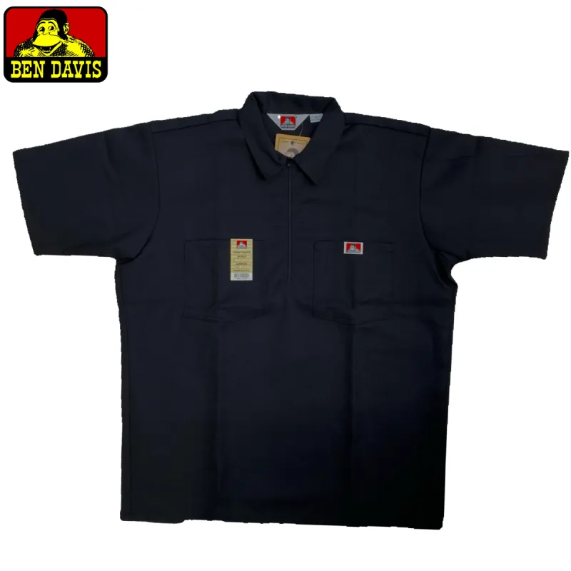 Ben Davis Short Sleeve Solid 1/2 Zip Shirt made by Ben Davis