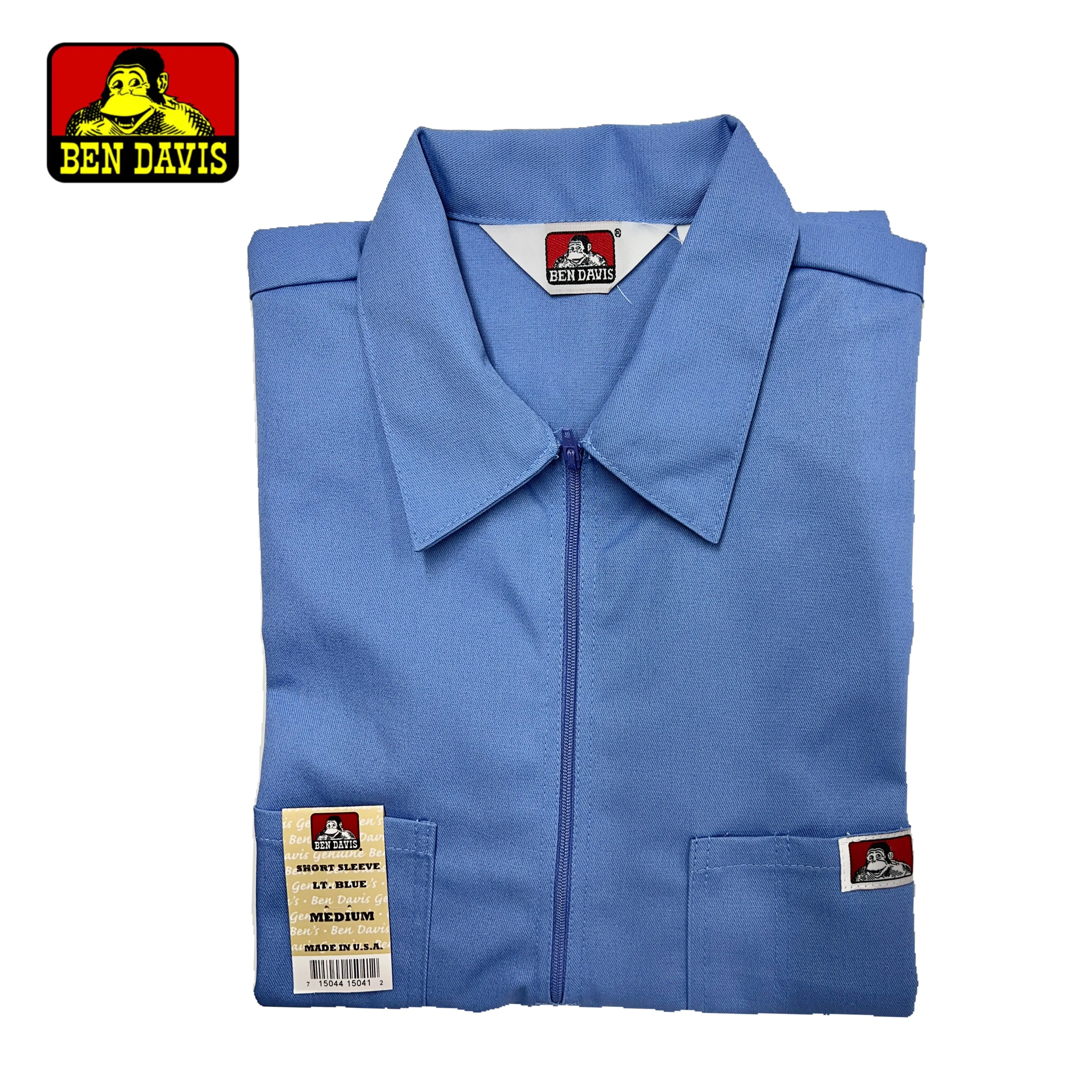 Ben Davis Short Sleeve Solid 1/2 Zip Shirt sold by TFashion Mart product image thumbnail 3