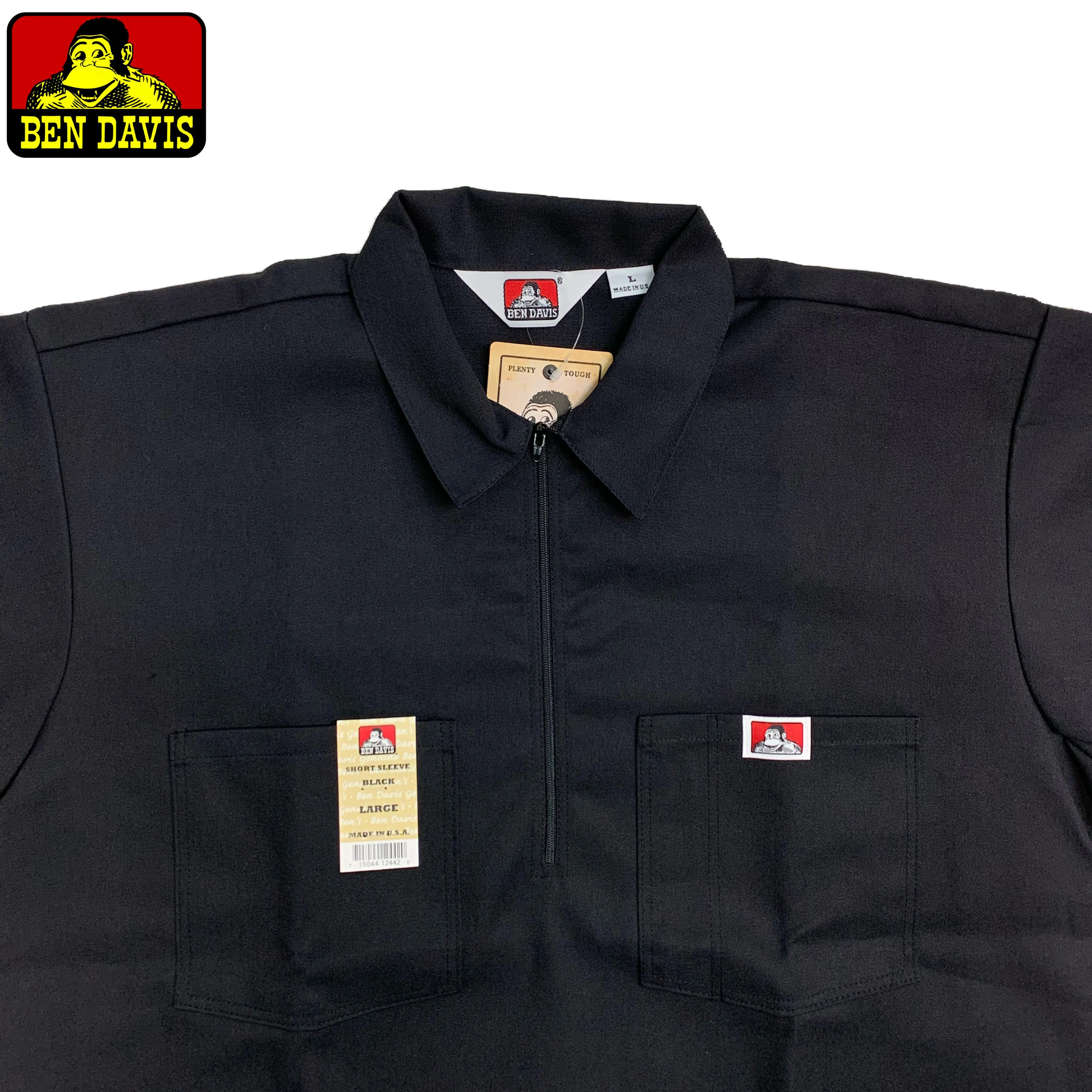 Ben Davis Short Sleeve Solid 1/2 Zip Shirt sold by TFashion Mart product image thumbnail 2