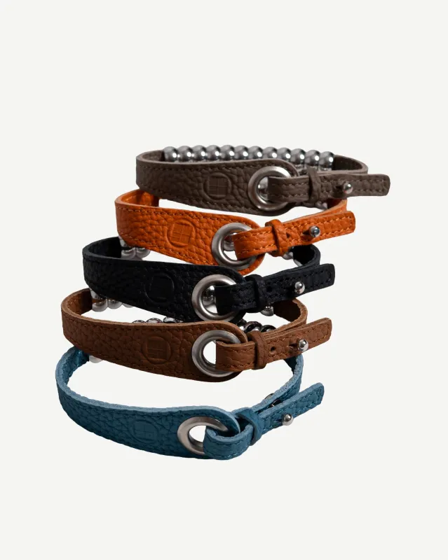 LEATHER CORD BEAD BRACELET (REINOMONO LEATHER) made by Yorozu