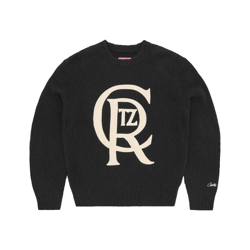 CREST KNIT SWEATER [BLACK] sold by Corteiz