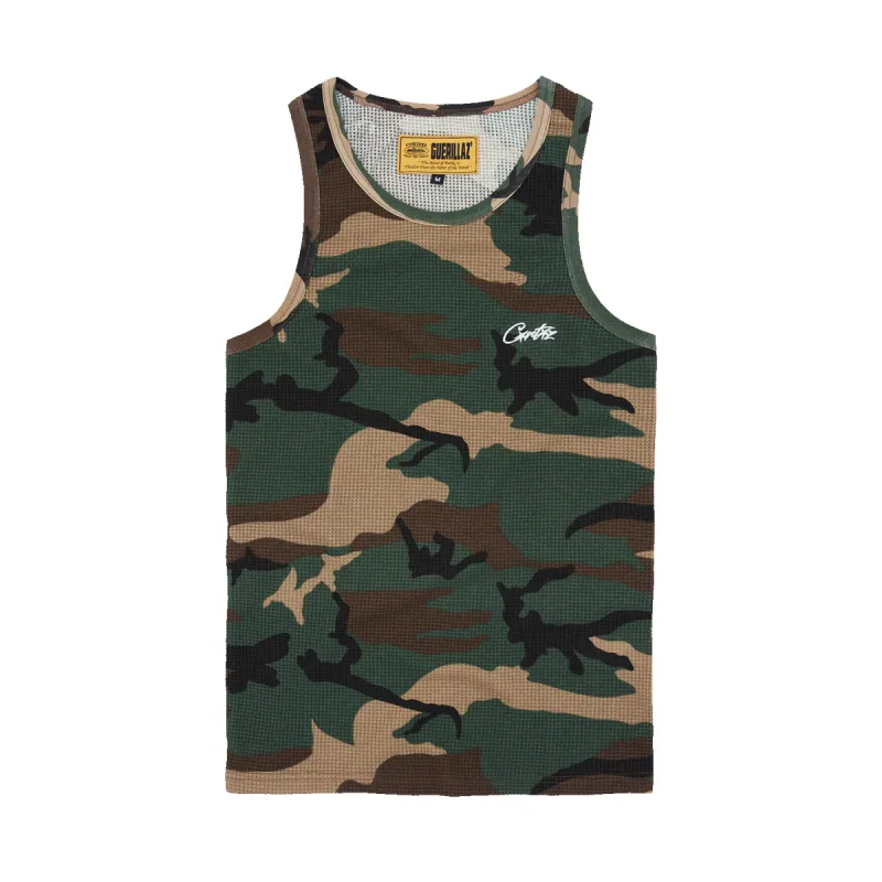 MENS ALLSTARZ TANK TOP [WOODLAND CAMO] sold by Corteiz
