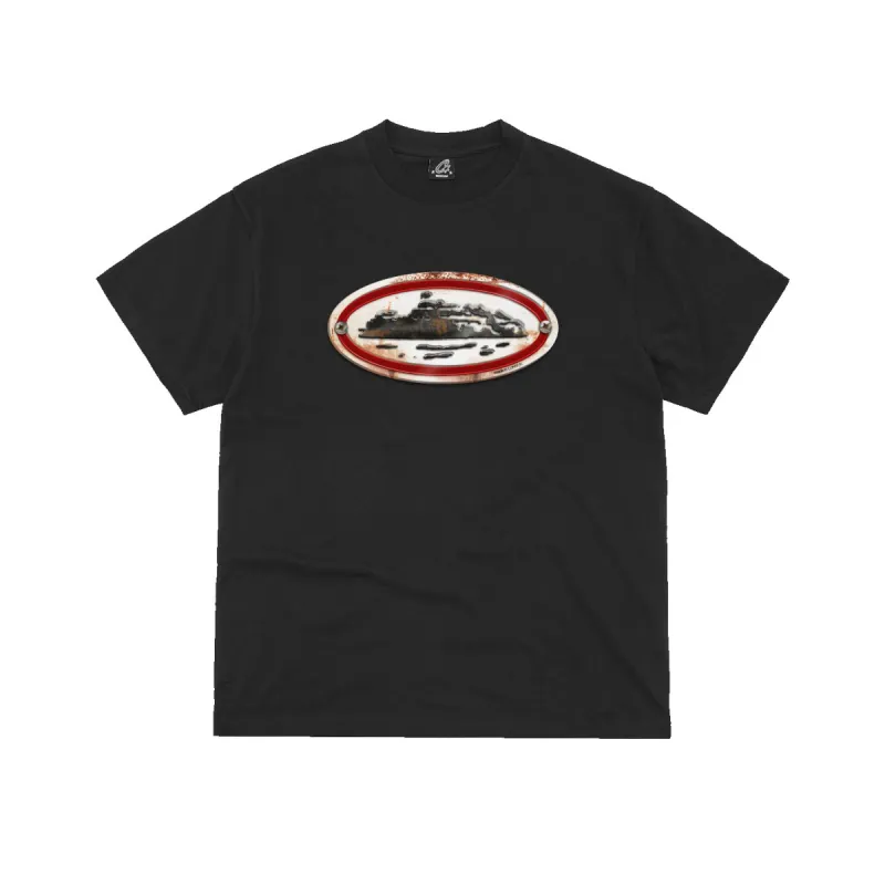 RUSTY ALCATRAZ TEE [BLACK] *NEW BLANK* sold by Corteiz