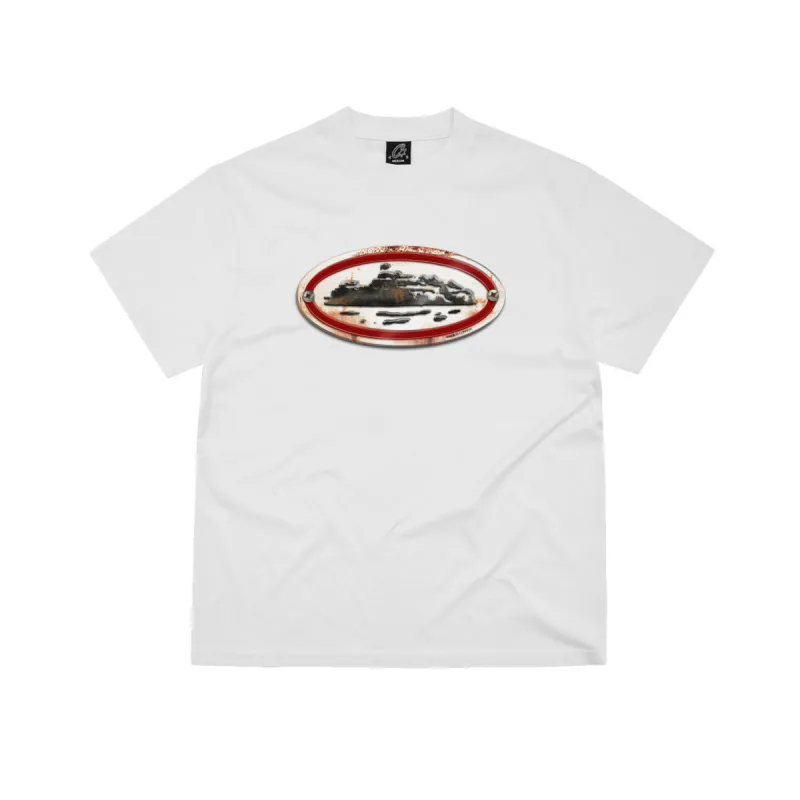 RUSTY ALCATRAZ TEE [WHITE] *NEW BLANK* sold by Corteiz