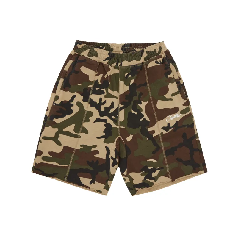 HMP RAW HEM SHORTS [CAMO] sold by Corteiz