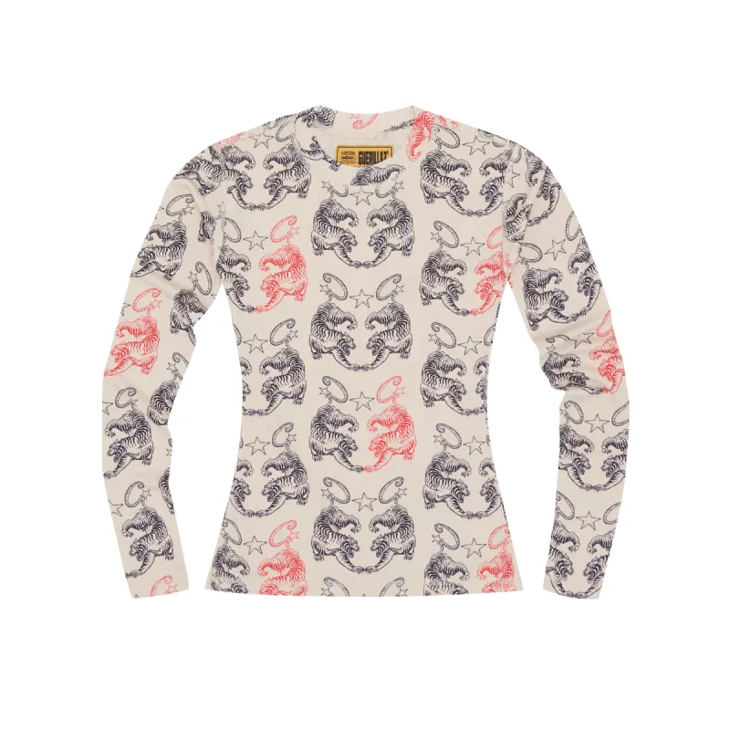 WOMENS TIGER MESH LONGSLEEVE [CREAM] sold by Corteiz