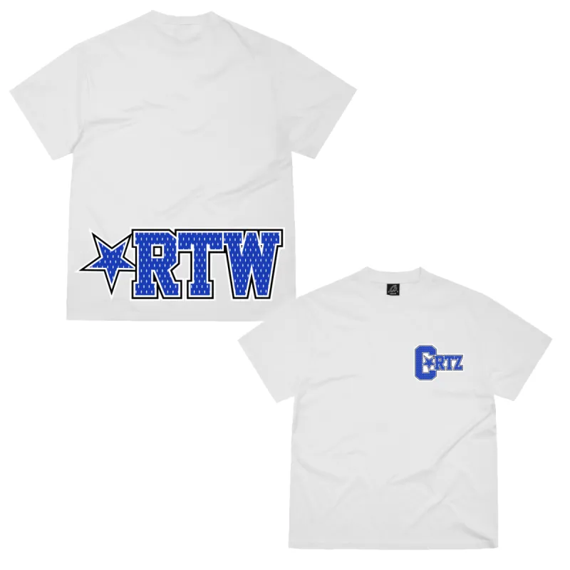 CRTZ STAR MESH TEE [WHITE/BLUE] *NEW BLANK* sold by Corteiz