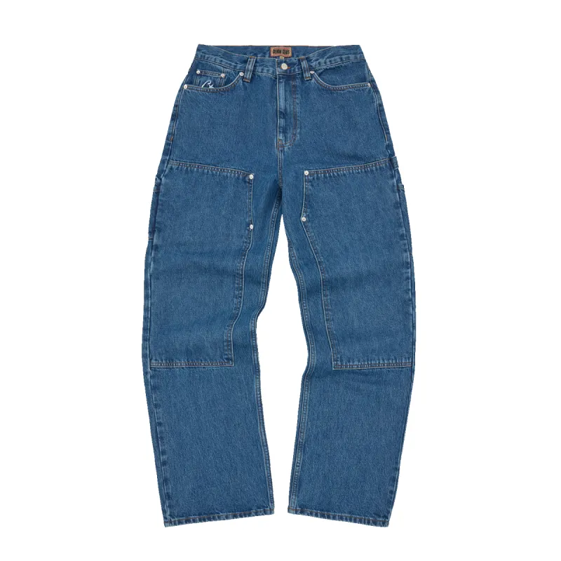EMBOSSED C-STAR DENIM WORK PANT [BLUE] sold by Corteiz