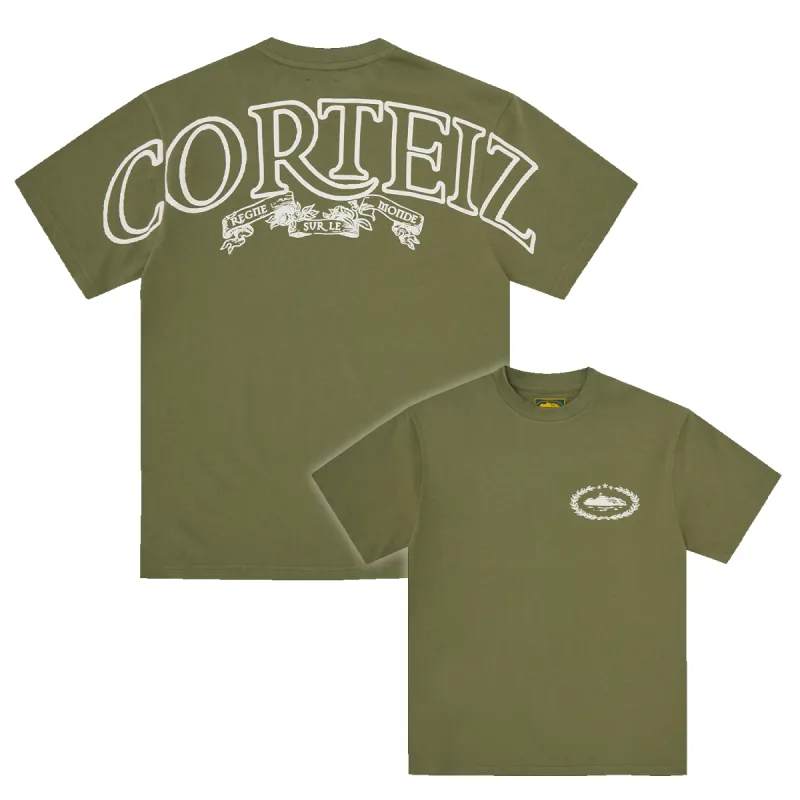 ROYALE HEAVYWEIGHT TEE [OLIVE] sold by Corteiz