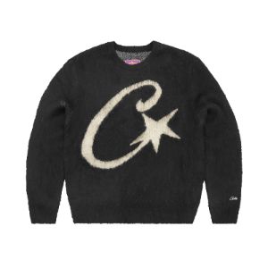 C STAR MOHAIR KNIT SWEATER [BLACK] sold by Corteiz