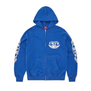 GASOLINA DOUBLE ZIP HOODIE [ROYAL BLUE] sold by Corteiz