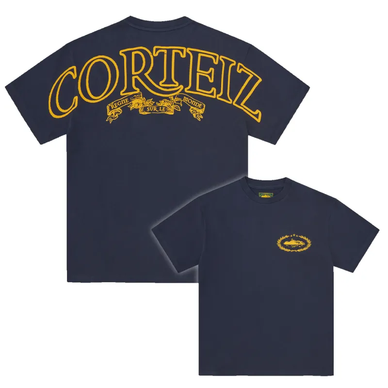 ROYALE HEAVYWEIGHT TEE [NAVY] sold by Corteiz