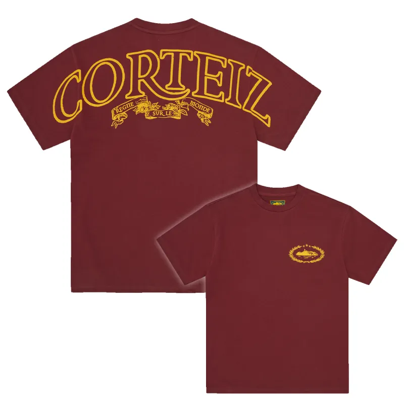 ROYALE HEAVYWEIGHT TEE [BURGUNDY] sold by Corteiz