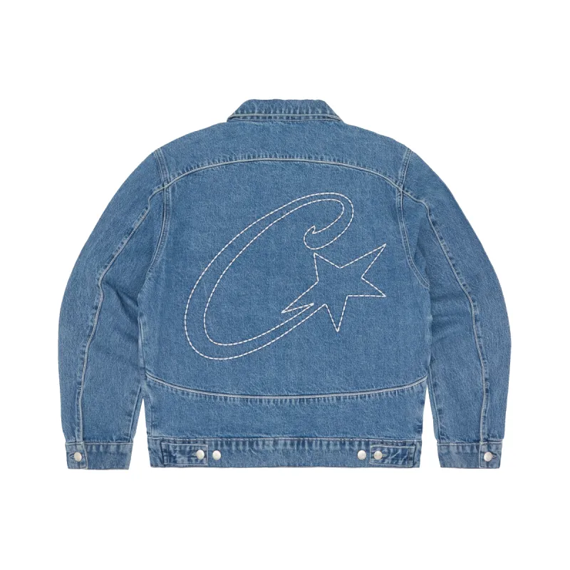C-STAR DENIM TRUCKER JACKET [WASHED BLUE] made by Corteiz