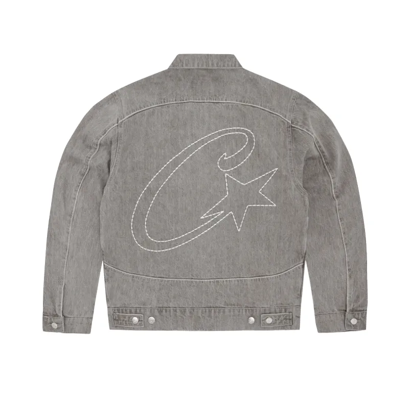 Corteiz Denim JACKET BLACK セットアップ Corteiz C-Star Stitch-Down Denim Jacket Black Men's - FW23 - US