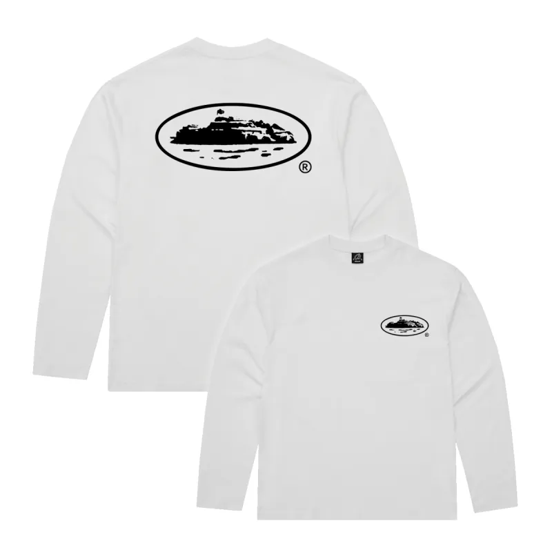 OG ISLAND® LONGSLEEVE TEE [WHITE] sold by Corteiz