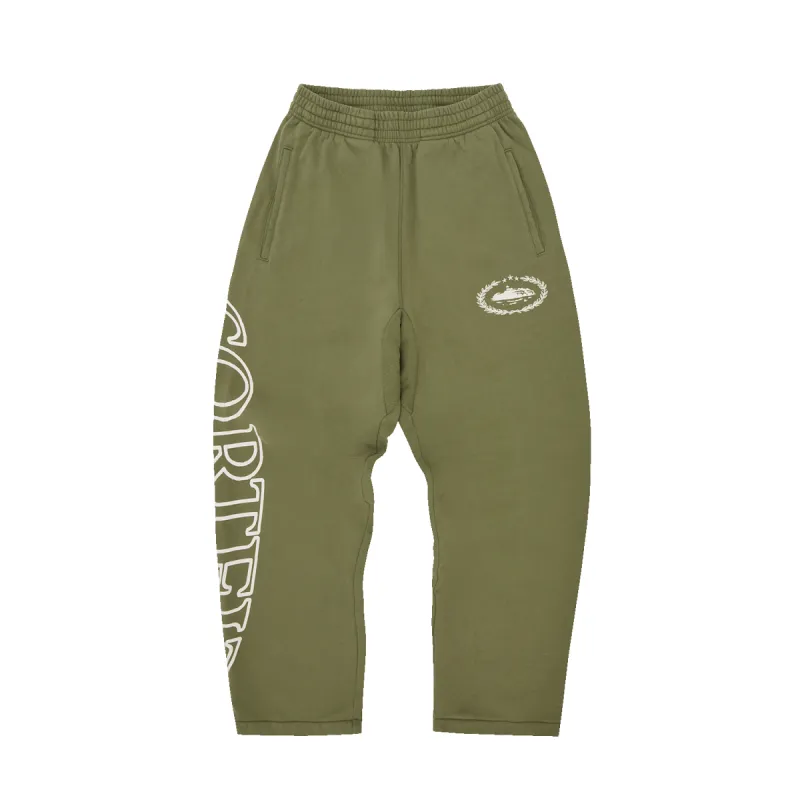 SUPERIOR ROYALE OPEN HEM PANT [OLIVE] sold by Corteiz