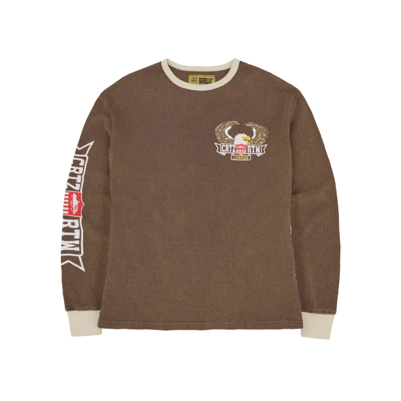DIPSET WAFFLE LONGSLEEVE [WASHED BROWN] sold by Corteiz