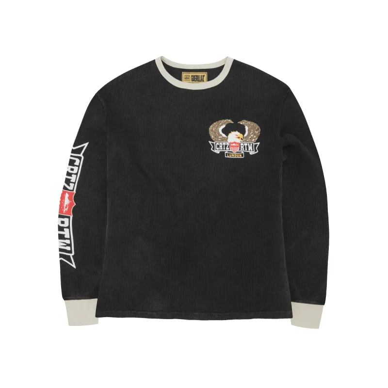 DIPSET WAFFLE LONGSLEEVE [WASHED BLACK] sold by Corteiz