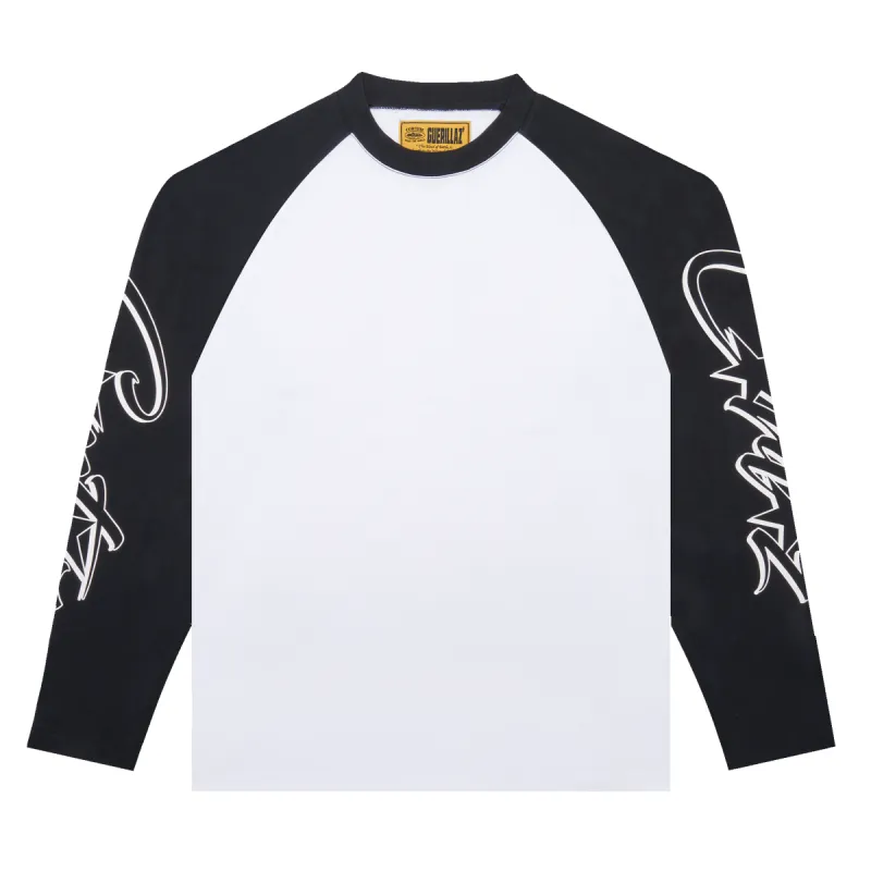 MENS ALLSTARZ RAGLAN LONGSLEEVE [WHITE & BLACK] sold by Corteiz