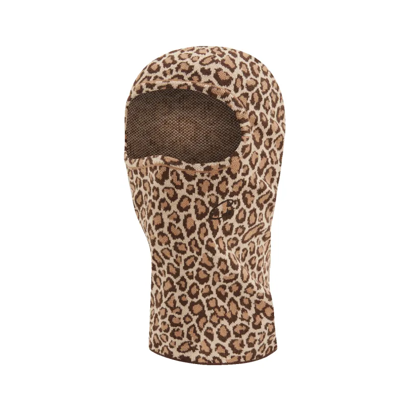LEOPARD JACQUARD KNIT BALACLAVA [BROWN] sold by Corteiz
