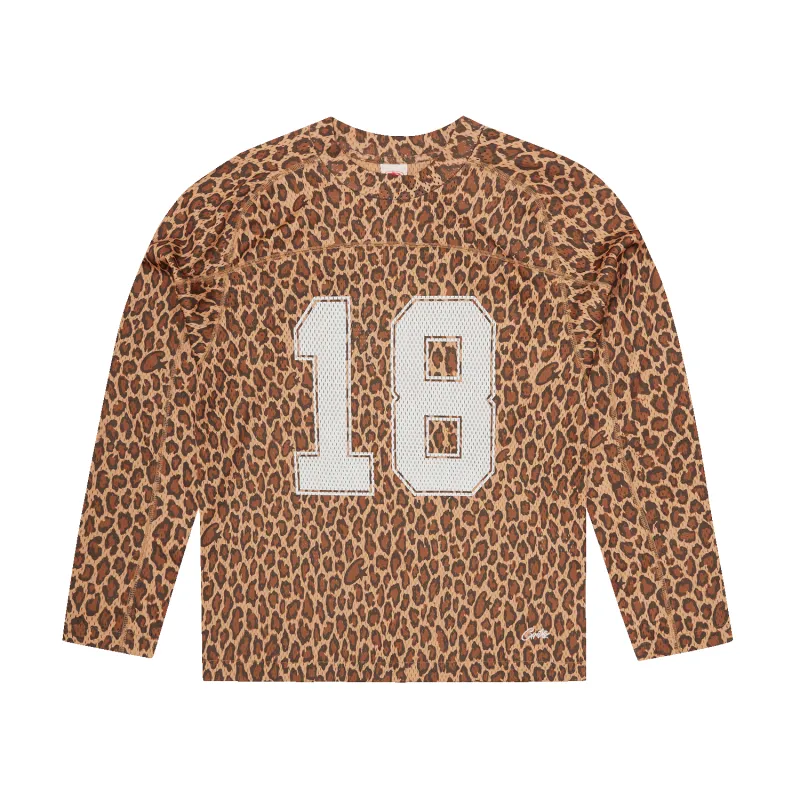 L/S HMP MESH PANEL JERSEY [LEOPARD] sold by Corteiz