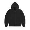 ISLAND MIXED PANEL ZIP HOODIE [BLACK] sold by Corteiz