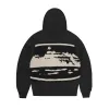 ISLAND MIXED PANEL ZIP HOODIE [BLACK] sold by Corteiz
