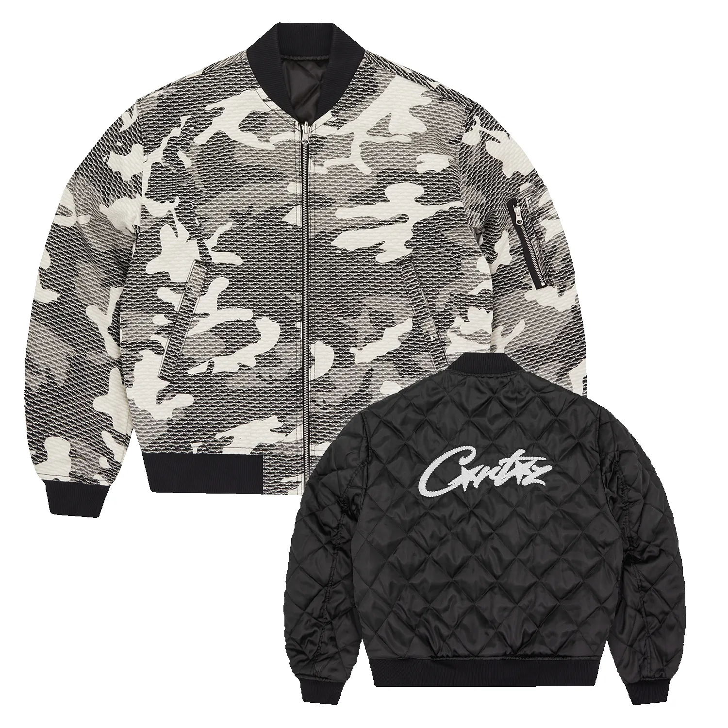 ジャケット・アウター M CORTEIZ REVERSIBLE BOMBER JACKET Corteiz Reversible Bomber Jacket – Offwhite/Black | eBay